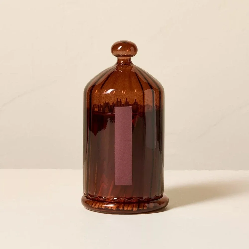 Ribbed Glass Cloche with Matches Brown - Hearth & Hand Magnolia, Target